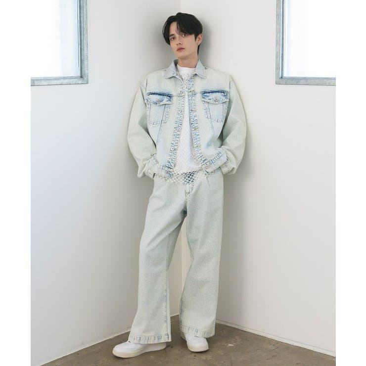 ハイブリーチケミカル加工デニムワイドパンツ | CRAFT STANDARD BOUTIQUE | 詳細画像9 