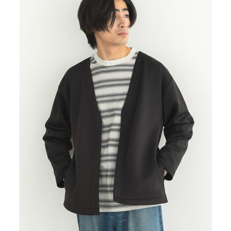 ブラック | ボタンレスカットカーディガン | CRAFT STANDARD BOUTIQUE
