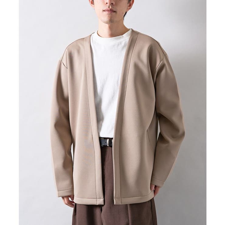ダークベージュ | ボタンレスカットカーディガン | CRAFT STANDARD BOUTIQUE