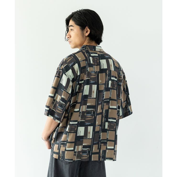 レーヨン総柄プリント半袖オープンカラーシャツ | CRAFT STANDARD BOUTIQUE | 詳細画像10 