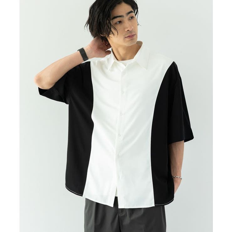 ブラック | 切替半袖シャツ | CRAFT STANDARD BOUTIQUE