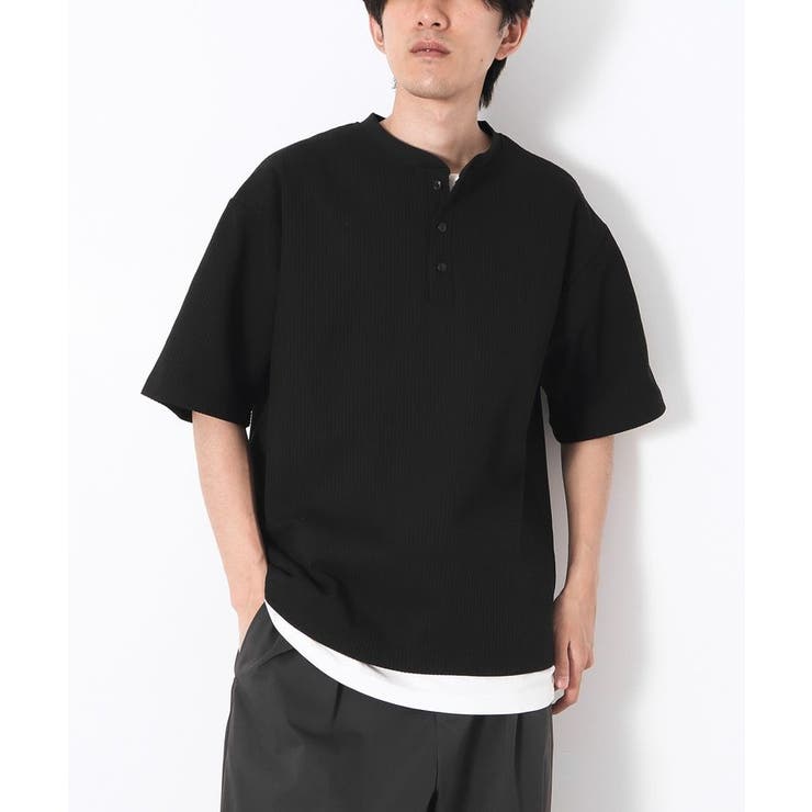 ブラック | 吸水速乾 ヘンリーネック半袖T | CRAFT STANDARD BOUTIQUE