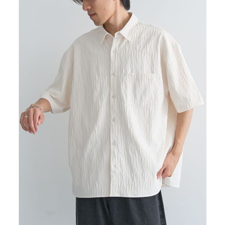 アイボリー | ジャカード柄半袖シャツ | CRAFT STANDARD BOUTIQUE