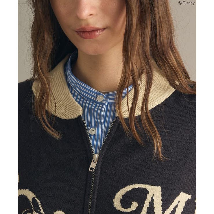 Disney/ディズニー カウチンモチーフZIPニットブルゾン【ユニセックス