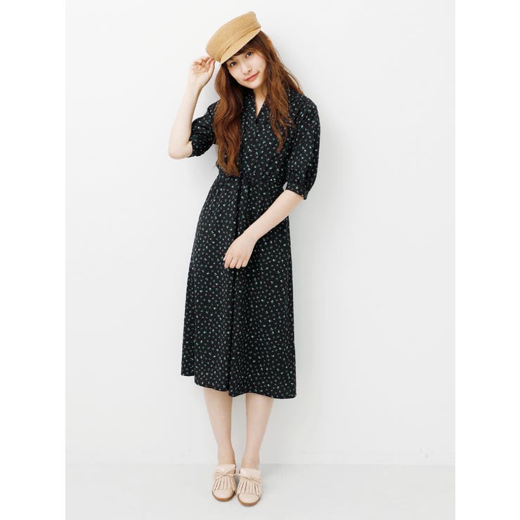 花柄スタンド衿ワンピース 品番 Emew Earth Music Ecology アースミュージックアンドエコロジー のレディースファッション通販 Shoplist ショップリスト