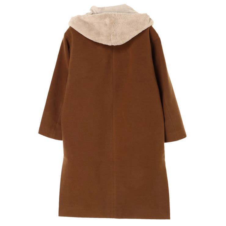 2wayファー付Vネックノーカラーコート[品番：EMEW0011544]｜earth 