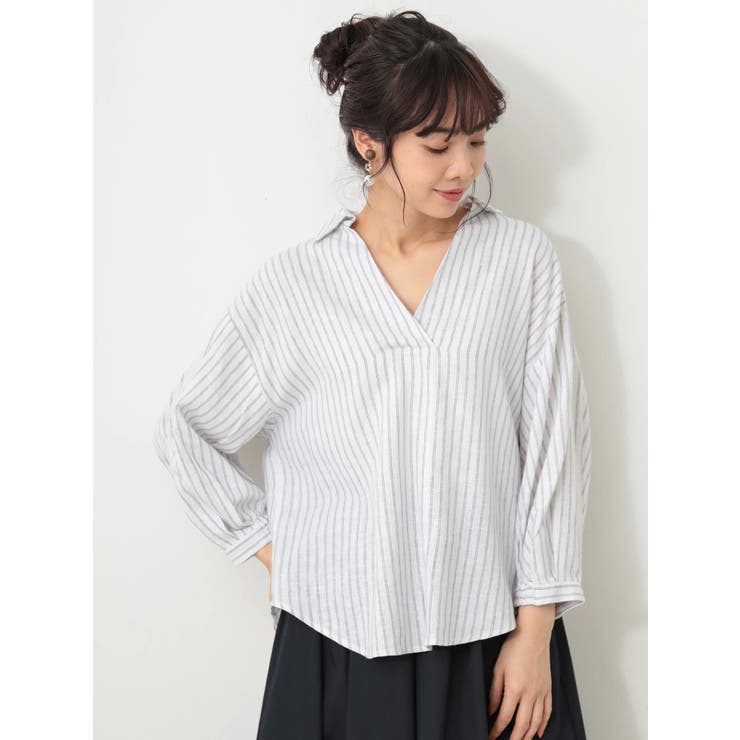 SET2点スキッパーシャツ+スカーチョ[品番：EMEW0013023]｜earth