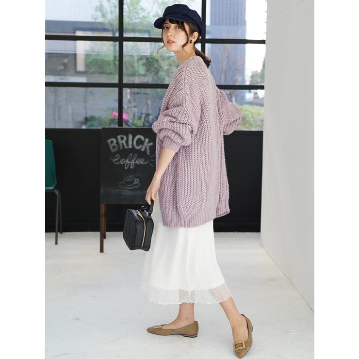 ・ざっくりミドルニットカーディガン | earth music&ecology  | 詳細画像6 