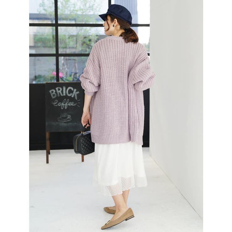 ・ざっくりミドルニットカーディガン | earth music&ecology  | 詳細画像7 