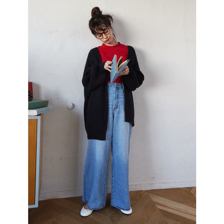 ・ざっくりミドルニットカーディガン | earth music&ecology  | 詳細画像9 