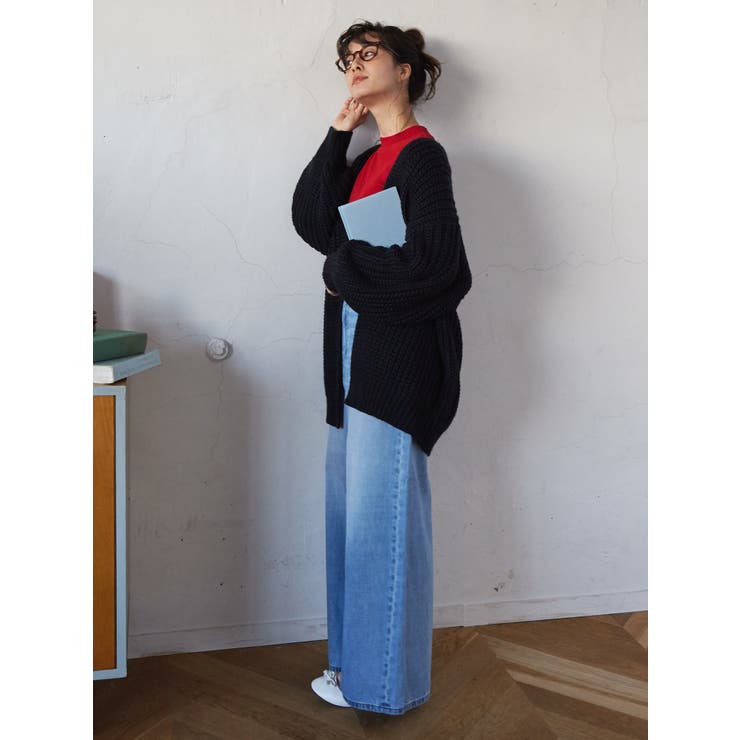 ・ざっくりミドルニットカーディガン | earth music&ecology  | 詳細画像10 