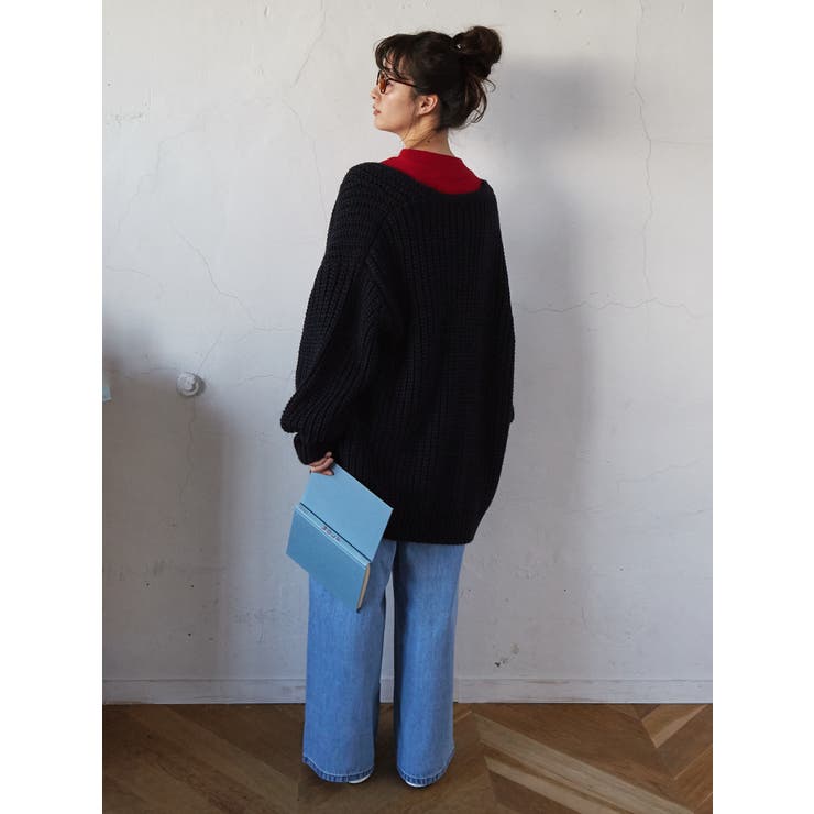 ・ざっくりミドルニットカーディガン | earth music&ecology  | 詳細画像11 