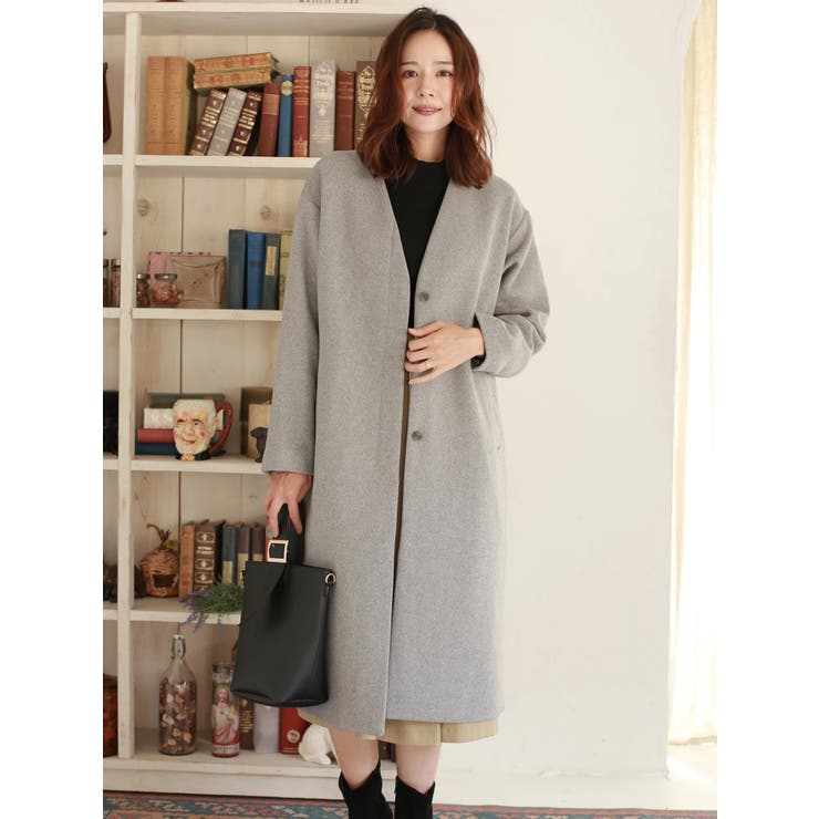 Vネックウールブレンドコート 品番 Emew Earth Music Ecology アースミュージックアンドエコロジー のレディースファッション通販 Shoplist ショップリスト