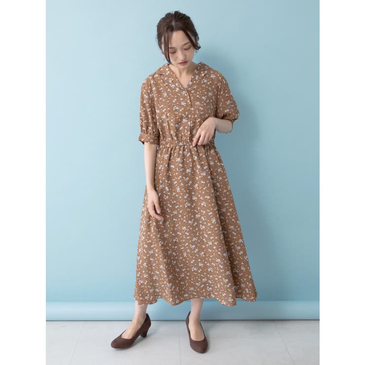 花柄開襟ワンピース[品番：EMEW0017925]｜earth music&ecology