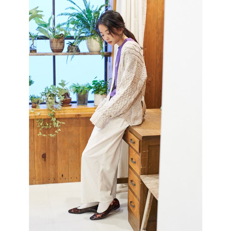 コーデュロイギャザーワイドパンツ[品番：EMEW0020214]｜earth