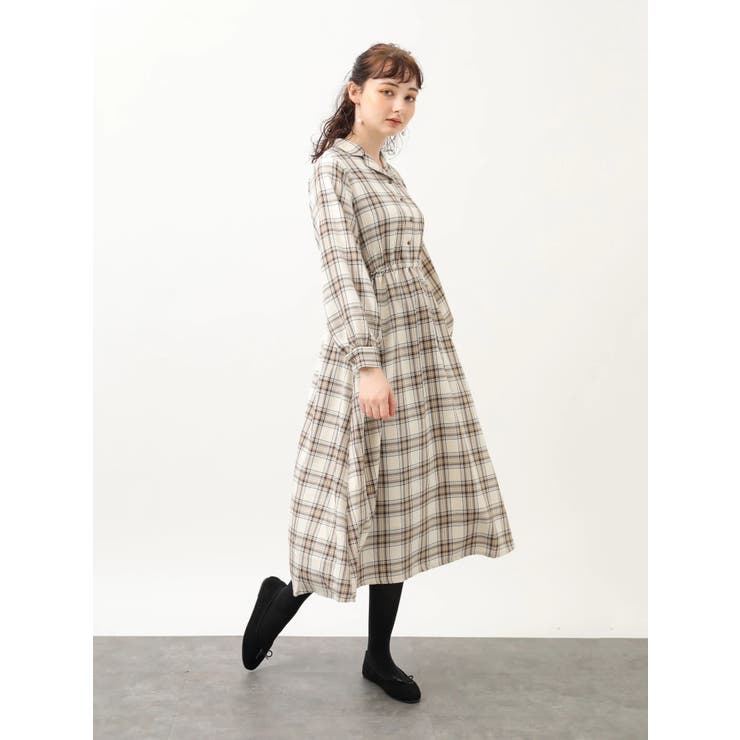 開襟チェックワンピース[品番：EMEW0019869]｜earth musicecology （アースミュージックアンドエコロジー  ）のレディースファッション通販｜SHOPLIST（ショップリスト）