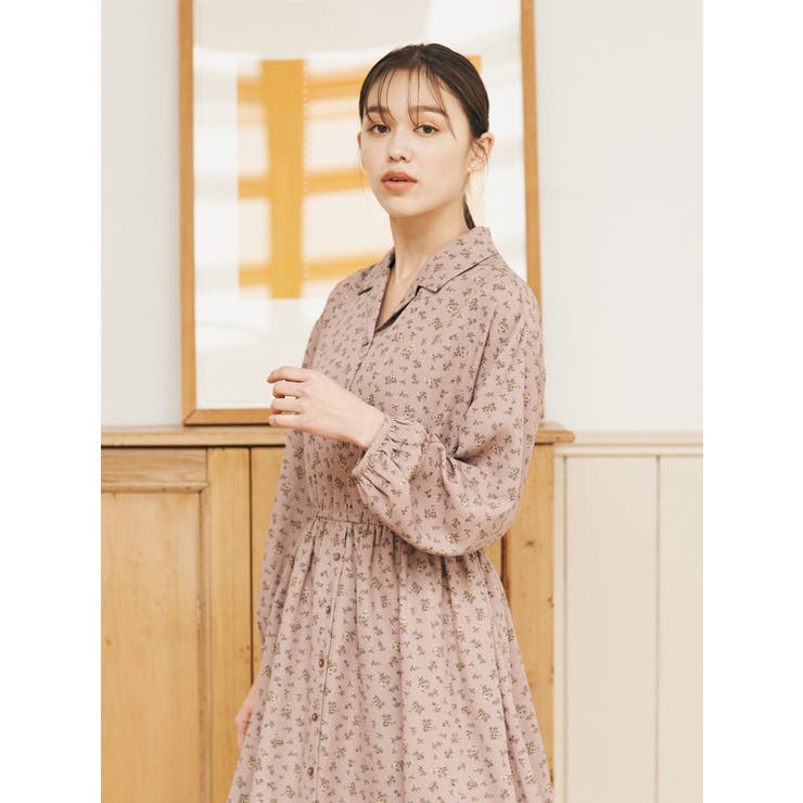 花柄開襟ワンピース[品番：EMEW0020662]｜earth music&ecology