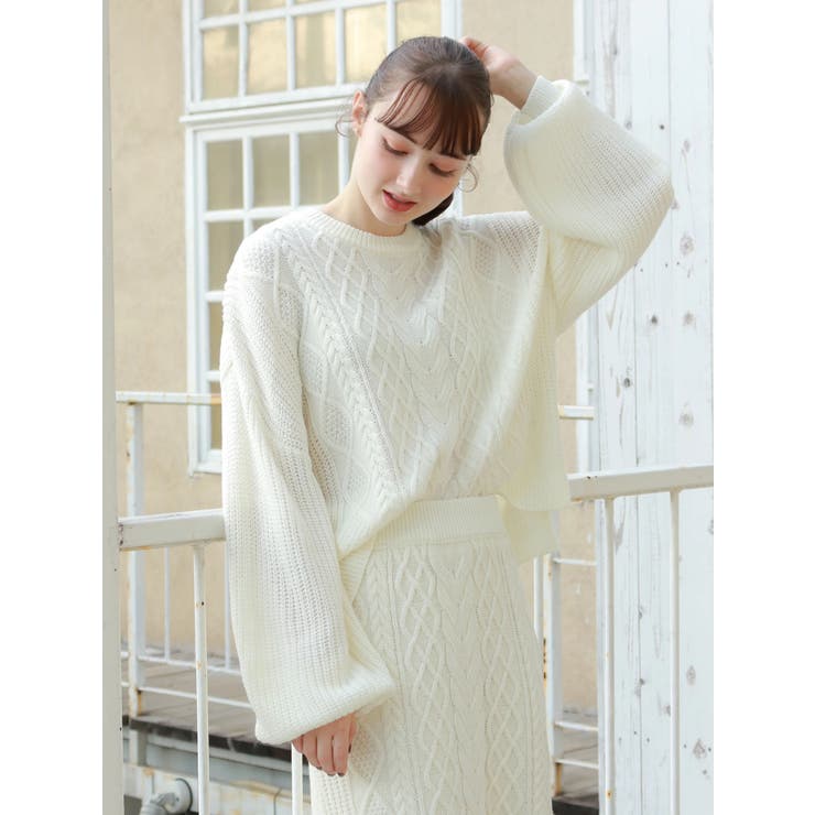 アラン柄ニットプルオーバー 品番 Emew Earth Music Ecology アースミュージックアンドエコロジー のレディースファッション通販 Shoplist ショップリスト