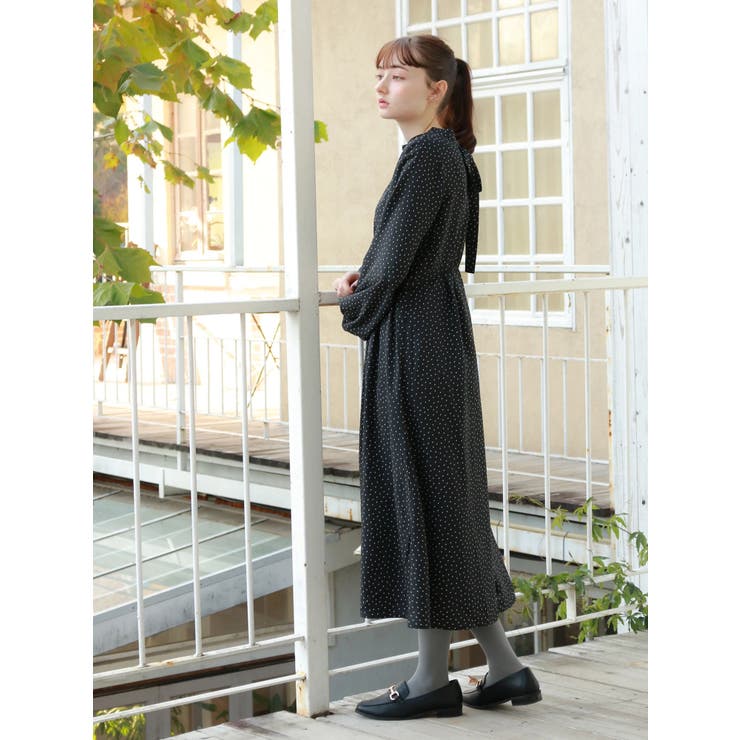 2wayボウタイワンピース[品番：EMEW0020501]｜earth music&ecology