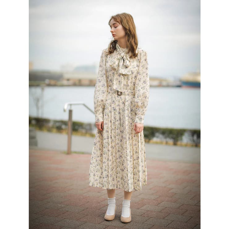 2wayボウタイワンピース[品番：EMEW0021098]｜earth music&ecology