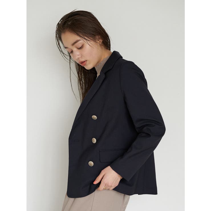 ほぼ未使用✨️定価10万　ドゥーズィエムクラス　イタリア製生地　ダブルジャケット ダブルボタンテーラードジャケット[品番：EMEW0021332]｜earth