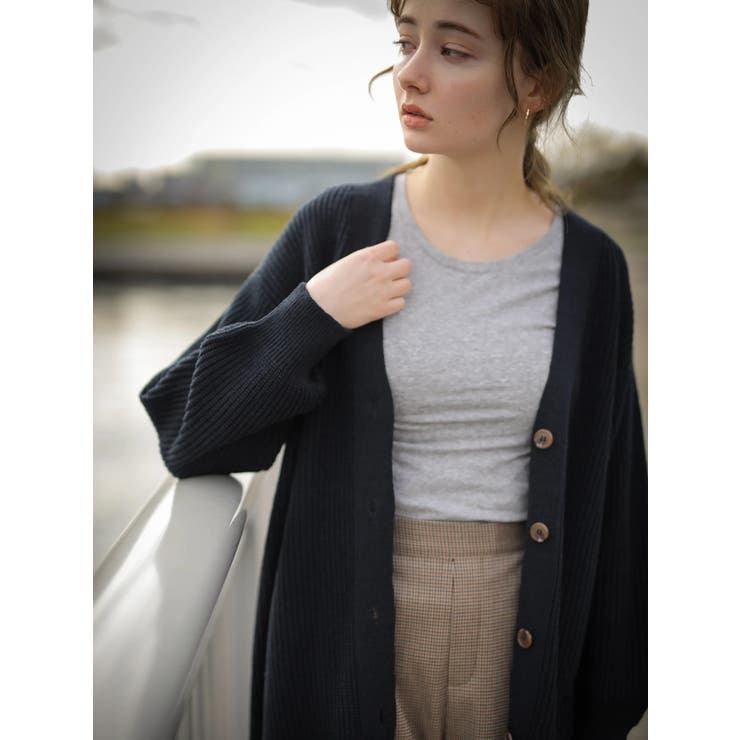 ざっくりすきな丈カーディガン(ロング) | earth music&ecology  | 詳細画像18 