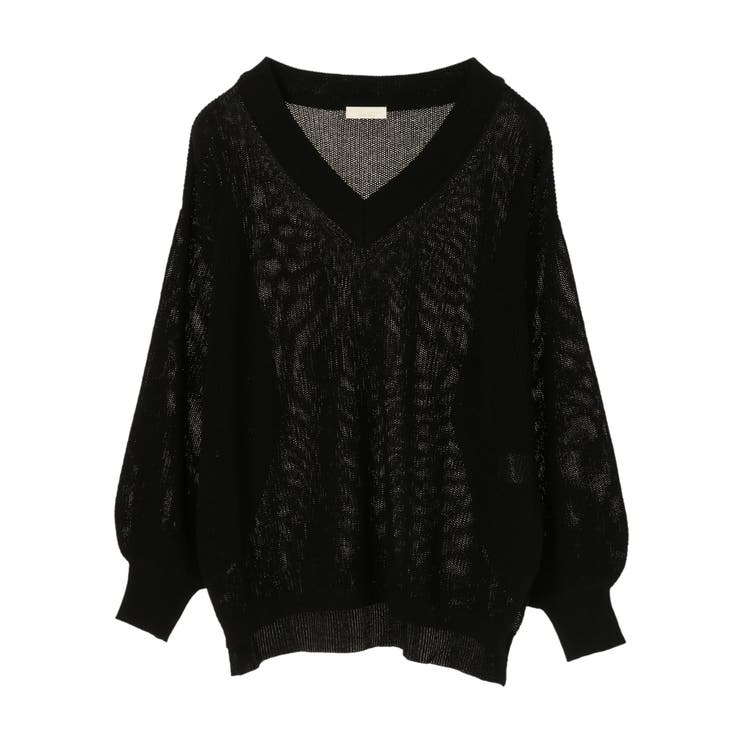 シャリ畦Vネックニットプルオーバー | earth music&ecology  | 詳細画像35 