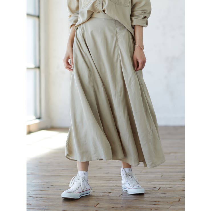 レーヨンリネンフレアスカート[品番：EMEW0022125]｜earth  