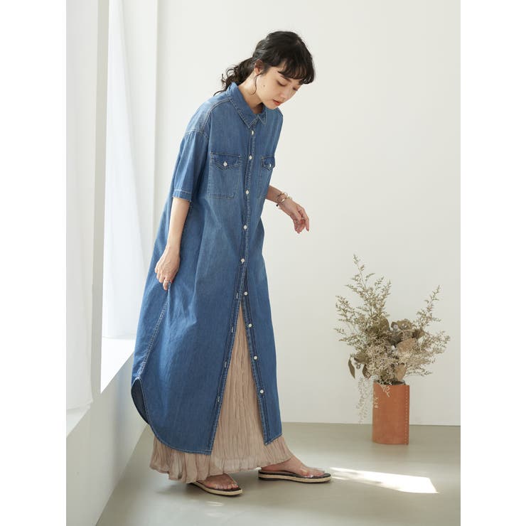 半袖デニムワンピース 品番 Emew Earth Music Ecology アースミュージックアンドエコロジー のレディースファッション通販 Shoplist ショップリスト