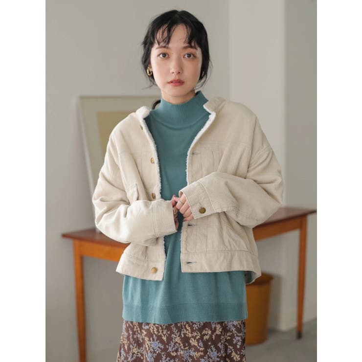 COTTON USAコーデュロイ(裏ボアブルゾン)[品番：EMEW0024779]｜earth 