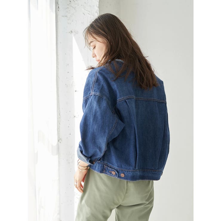 COTTON USAデニム(ノーカラーBIG Gジャン) | earth music&ecology  | 詳細画像19 