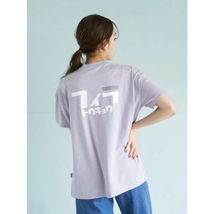 ラベンダー | FILA トウキョウバックカタカナTシャツ | earth music&ecology 