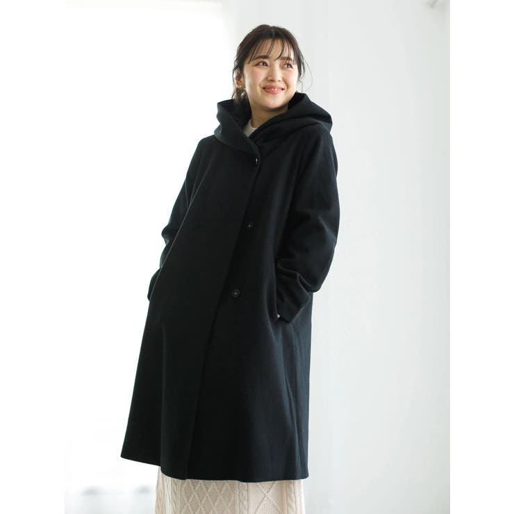 【時間指定不可】 フードロングコート[品番：EMEW0025180]｜earth music&ecology ロングコート