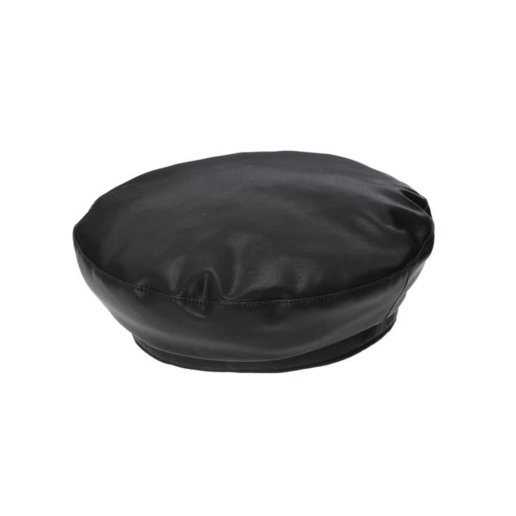 ブラック ベレー帽 本革 Arth ブラック ベレー帽 本革 Arth arth Leather Beret | 57cm～59cm