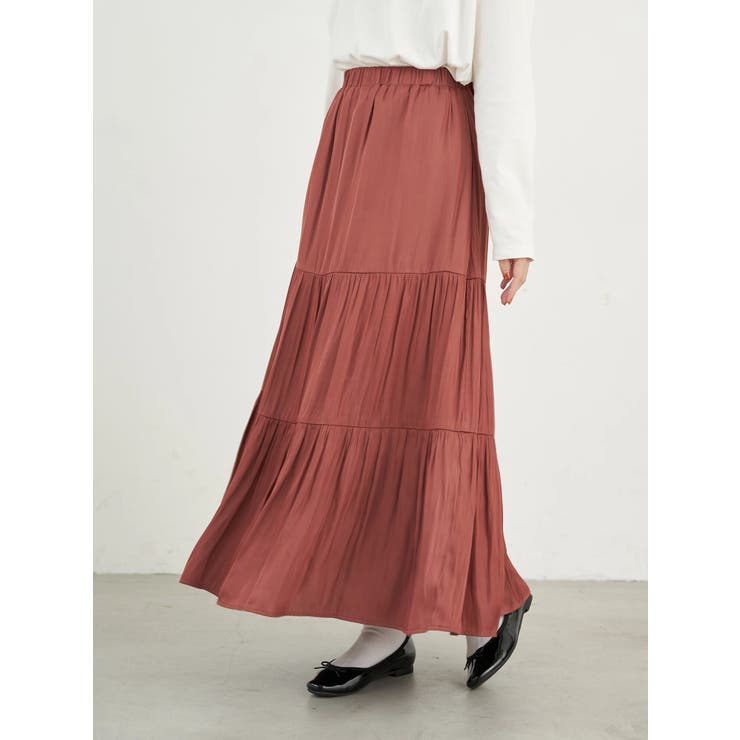 サテンティアードスカート 品番 Emew Earth Music Ecology アースミュージックアンドエコロジー のレディースファッション通販 Shoplist ショップリスト