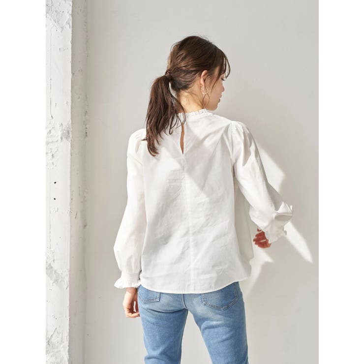 フロントレースブラウス | earth music&ecology  | 詳細画像4 