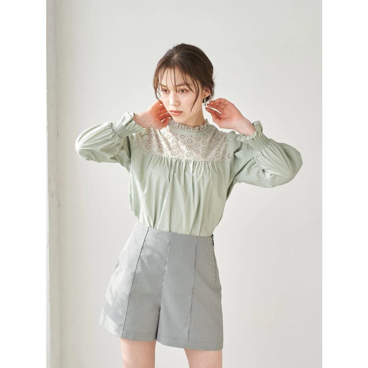 フロントレースブラウス | earth music&ecology  | 詳細画像15 