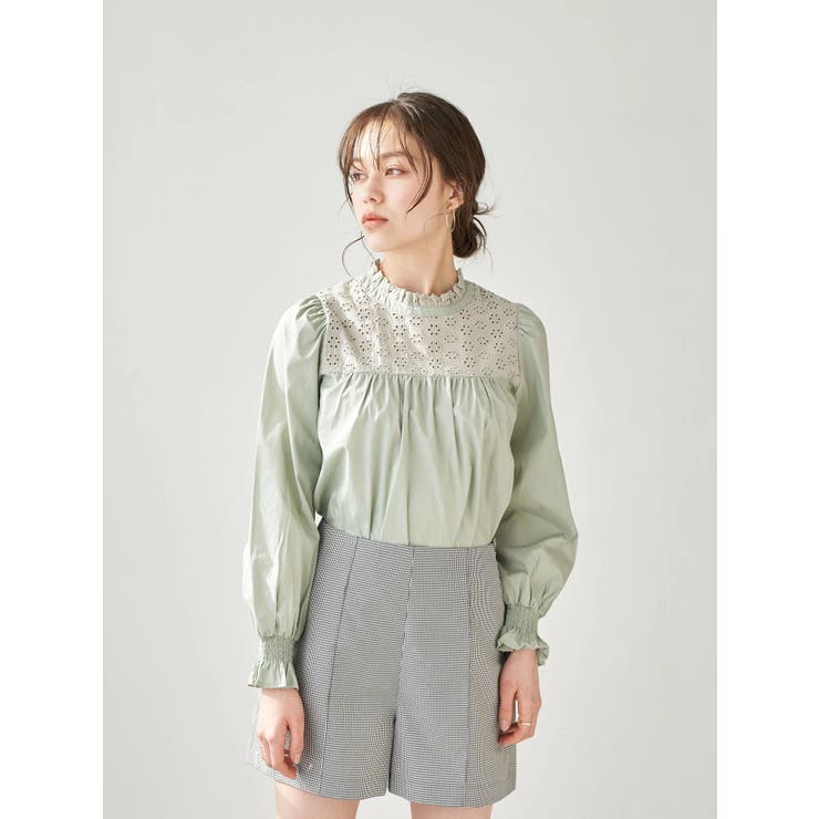 フロントレースブラウス | earth music&ecology  | 詳細画像16 