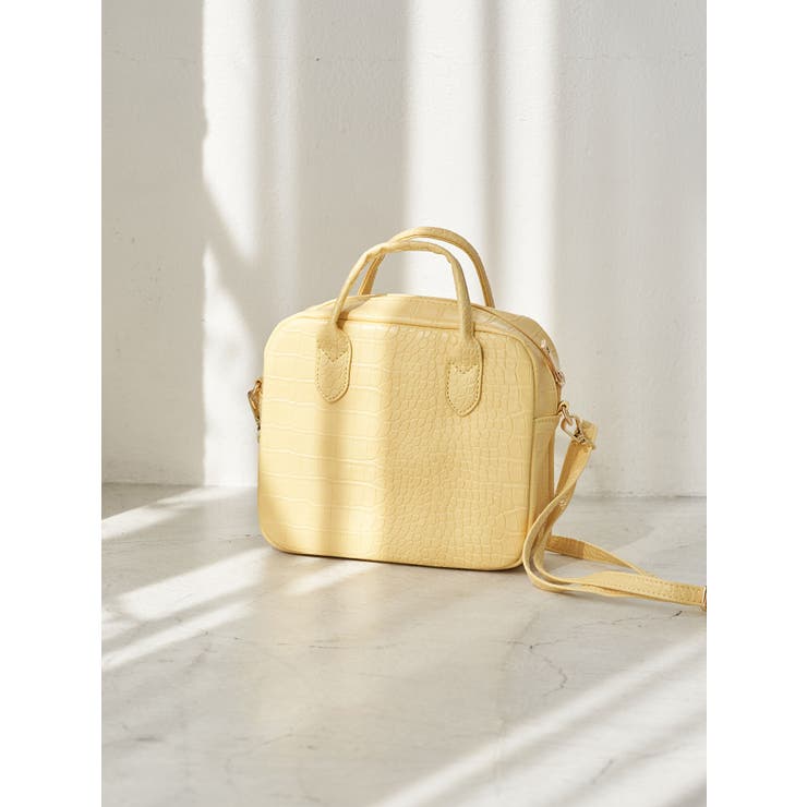 ゴールデングース スクエア型ダブルジップボストンバッグ ブラウン