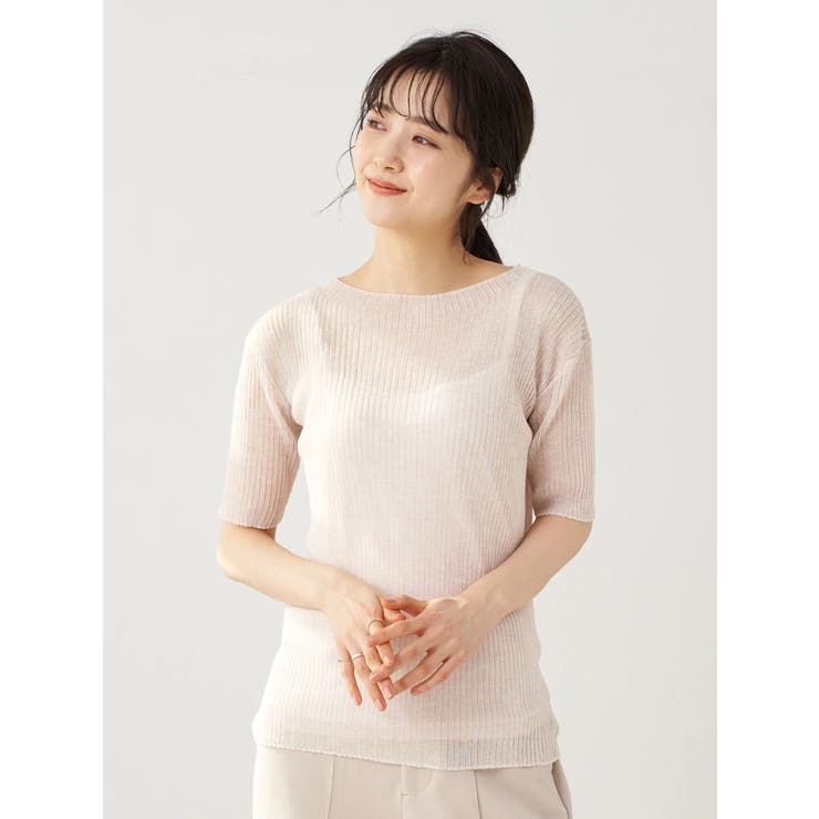 SET2点 シアーリブニット+インナー[品番：EMEW0026828]｜earth