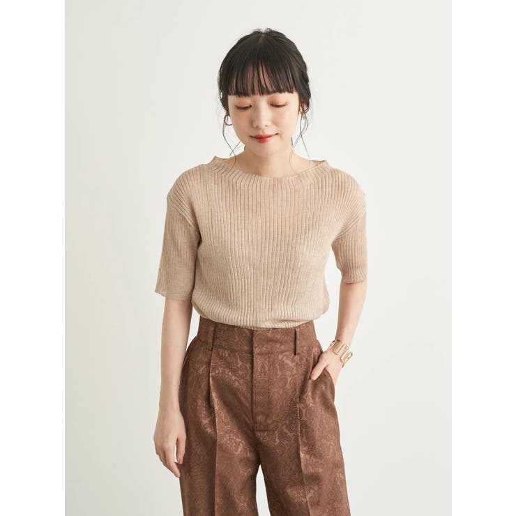SET2点 シアーリブニット+インナー[品番：EMEW0026828]｜earth