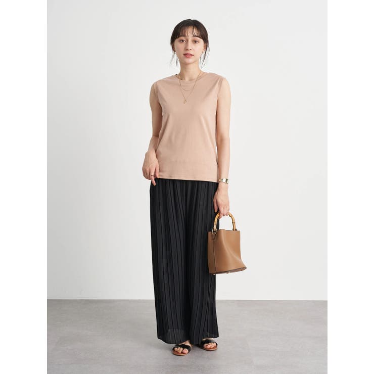 ストレートプリーツパンツ[品番：EMEW0029494]｜earth music&ecology