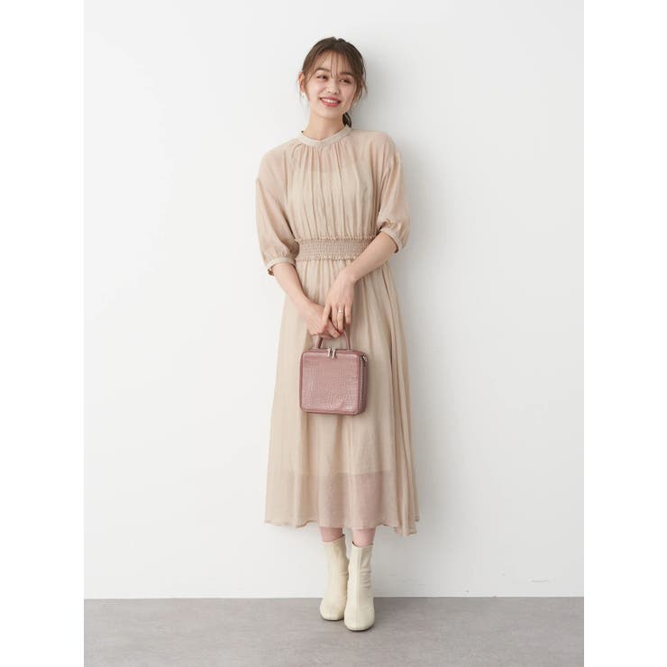 SET2点ふんわりシアーワンピース[品番：EMEW0029899]｜earth
