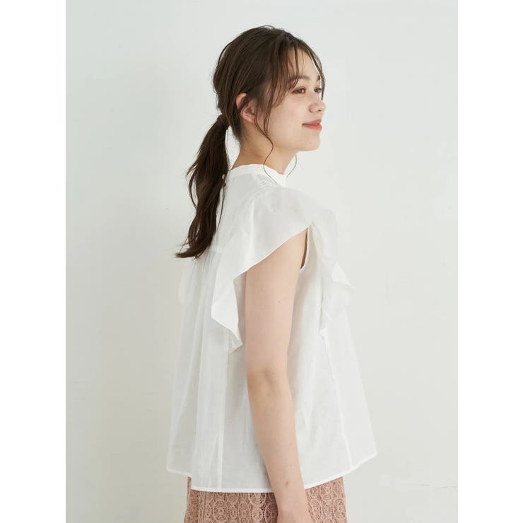 【完売品！】GO TO HOLLYWOOD ピンタックレースフリルブラウス　01 SALE50%OFF GotoHollywood/ゴートゥハリウッド 32480102