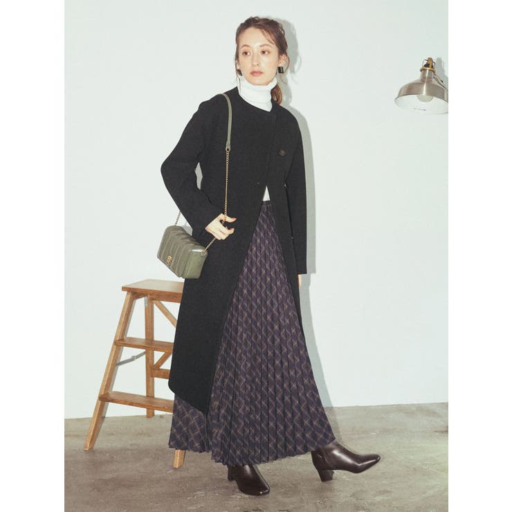 ノーカラーガウンコート[品番：EMEW0030664]｜earth music&ecology