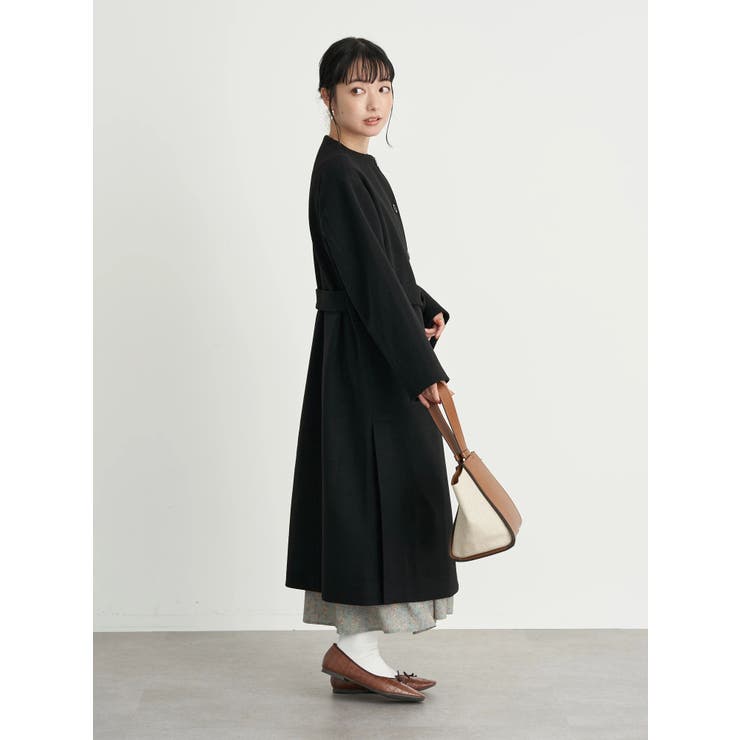 ノーカラーガウンコート[品番：EMEW0030664]｜earth music&ecology