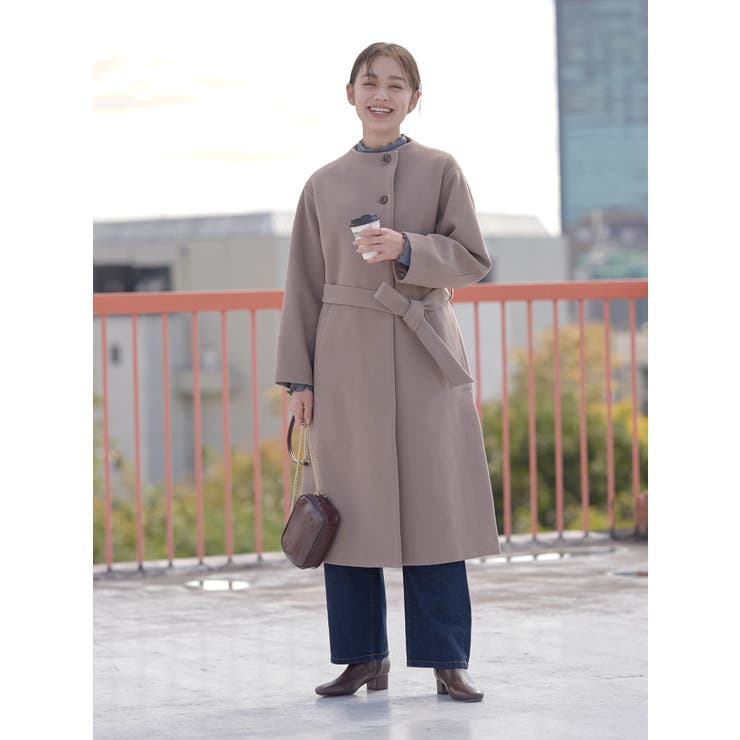 ノーカラーガウンコート ノーカラーガウンコート[品番：MKSW0056383]｜MURUA（ムルーア