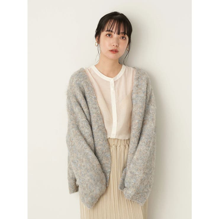 Web限定 ミックスカラーニットカーディガン 品番 Emew Earth Music Ecology アースミュージックアンドエコロジー のレディースファッション通販 Shoplist ショップリスト
