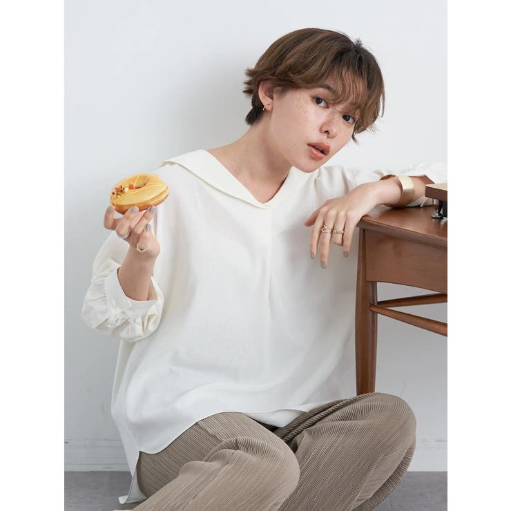 セーラーカラーブラウス[品番：EMEW0034003]｜earth