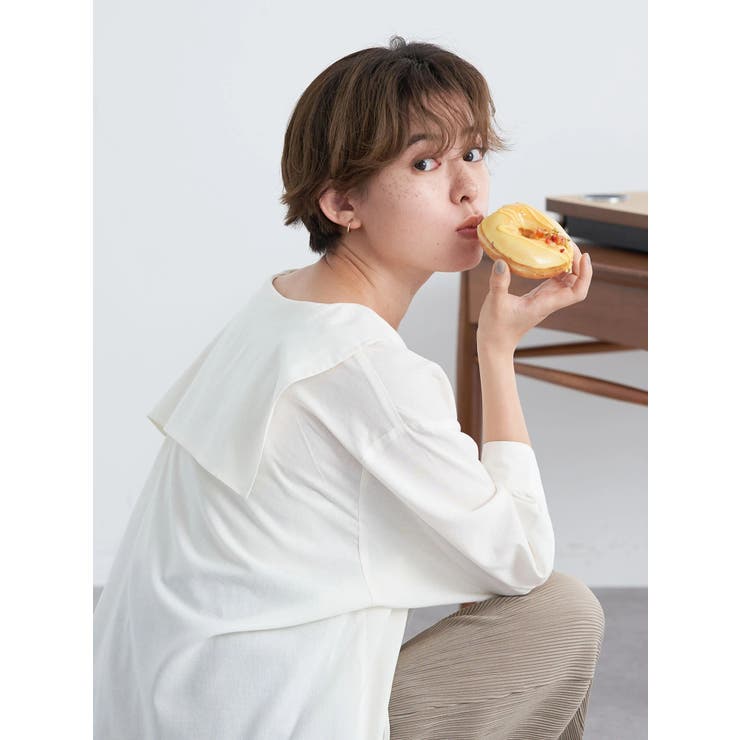 セーラーカラーブラウス[品番：EMEW0034003]｜earth